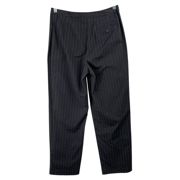 Charter Club High Rise Straight Black White Pinstripe Dress Pants Slacks NWT 6 - Picture 2 of 14